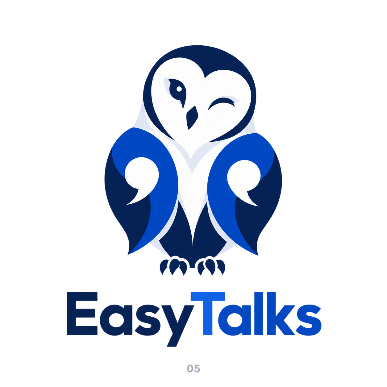 EasyTalks göz kırpan baykuş logosu